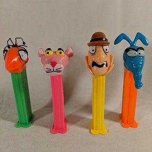 PINK PANTHER PEZ Dispenser Set of 4 AARDVARK ANT INSPECTOR CLOUSEAU 1997 RETIRED